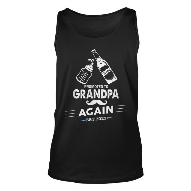 Promoted To Grandpa Again 2023 Baby Pregnancy Announcements Tank Top
