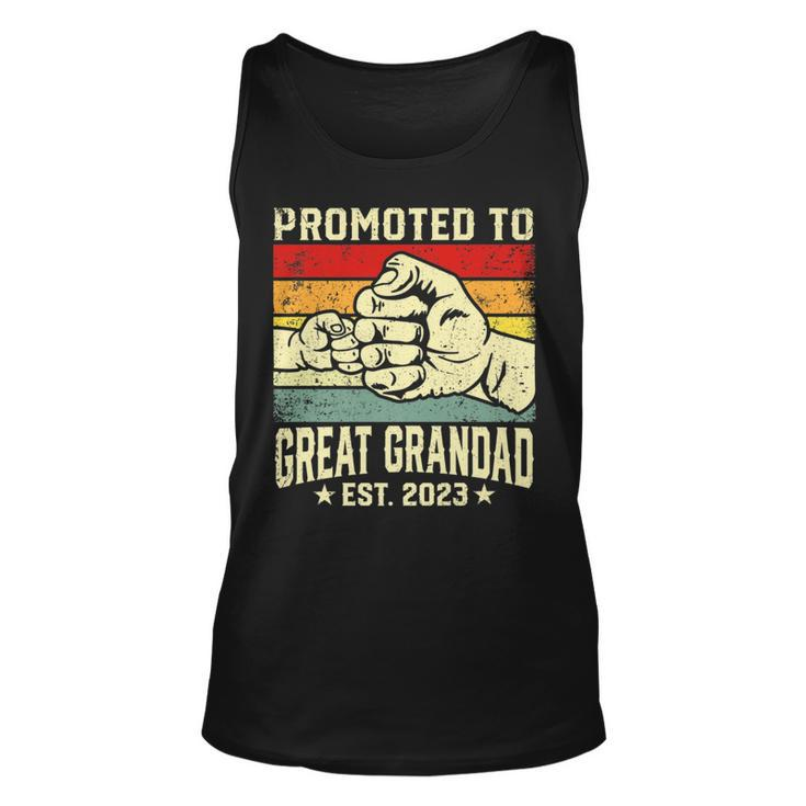 Promoted To Great Grandad Est 2023 Vintage New Dad For Dad Tank Top