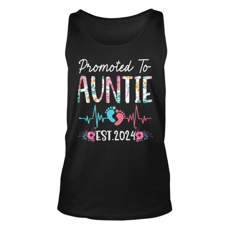 Promoted To Auntie Est 2024 Mothers Day First Time Mom  Unisex Tank Top