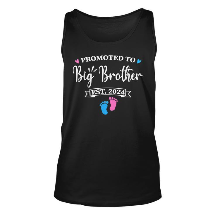 Promoted To Big Brother Est 2024 Pink Or Blue Bro Love You  Unisex Tank Top