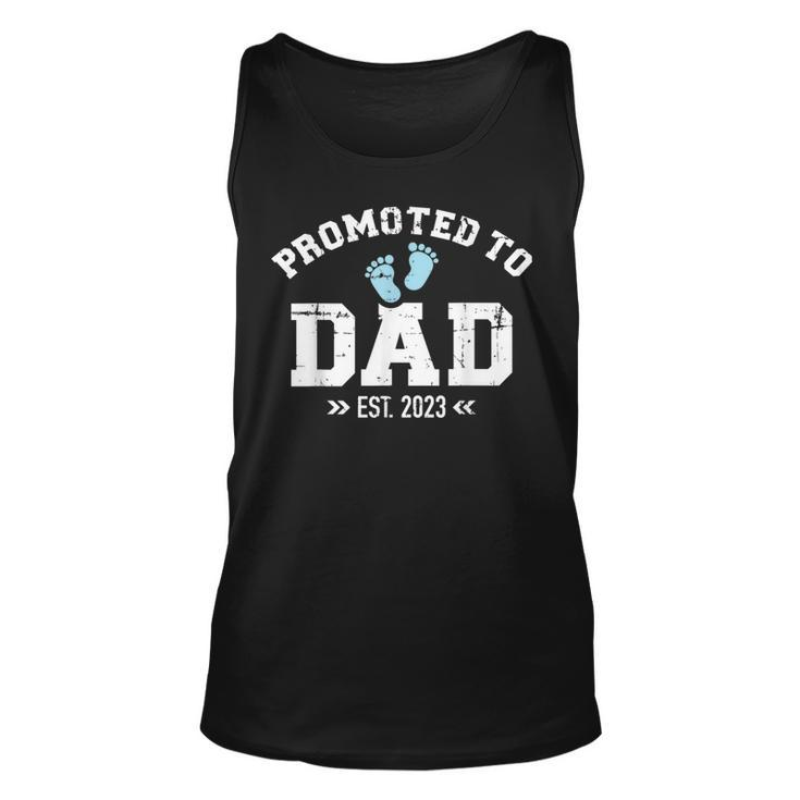 Promoted To Dad 2023 Pregnancy Announcement  Unisex Tank Top
