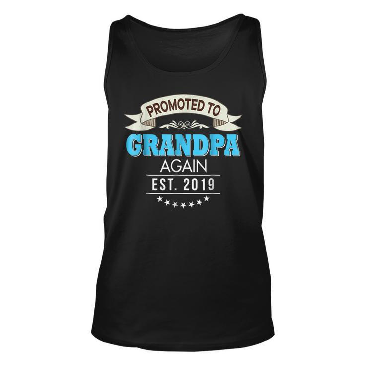 Promoted To Grandpa Again Est 2019  New Unisex Tank Top
