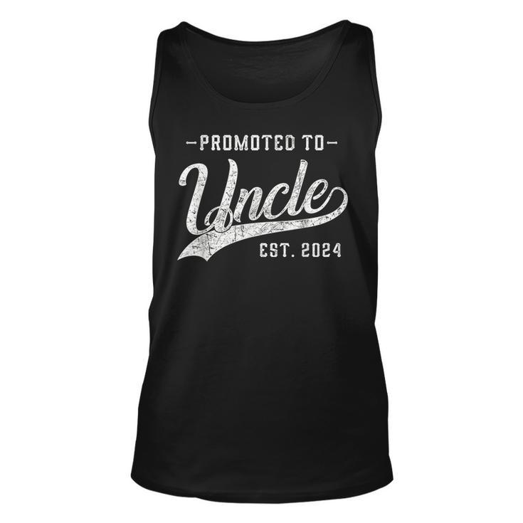 Promoted To Uncle Est 2024 Father's Day To New Dad Tank Top