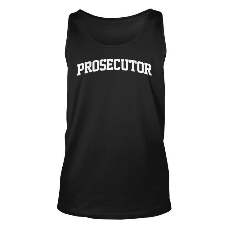 Prosecutor Job Outfit Costume Retro College Arch Funny  Unisex Tank Top