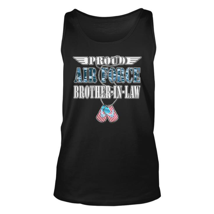 Proud Air Force Brotherinlaw Us Flag Dog Tag Wing Military Tank Top
