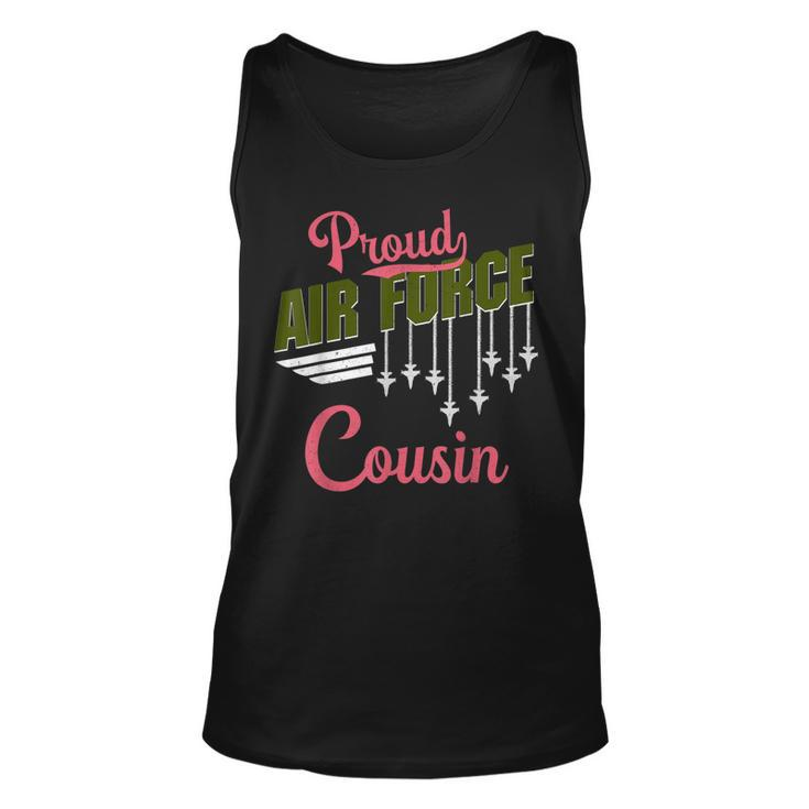 Proud Air Force Cousin Pride Military Family Gift  Unisex Tank Top