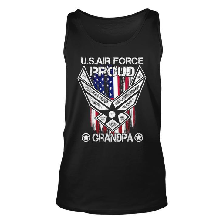 Proud Air Force Grandpa  Veteran Pride  Unisex Tank Top