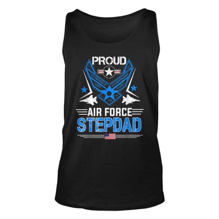 Proud Air Force Stepdad  Veteran Pride Gifts  Unisex Tank Top