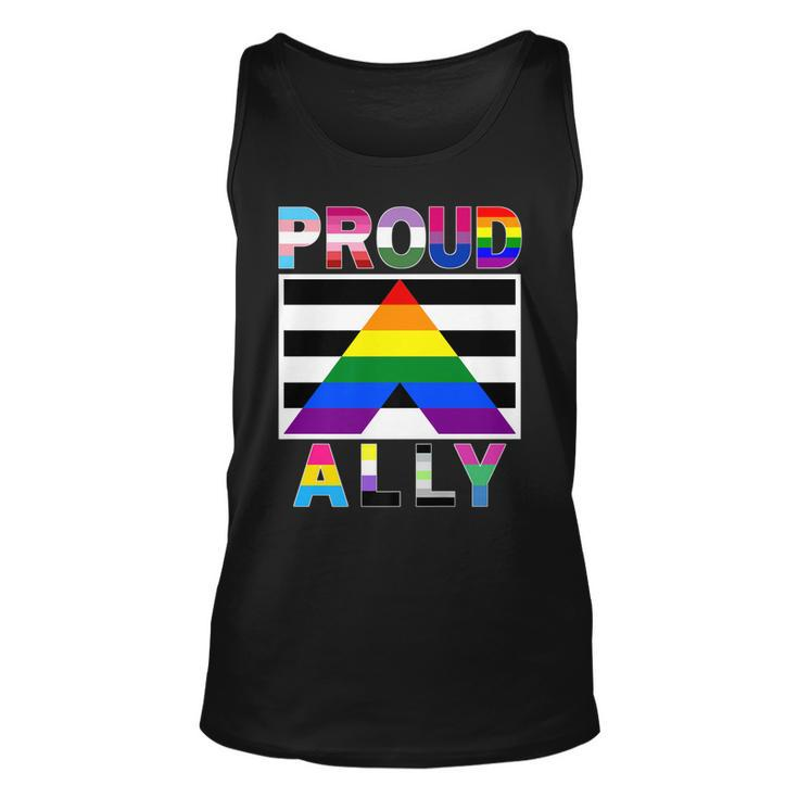 Proud Ally Lgbtq Gay Pride Month Equality Flags   Unisex Tank Top