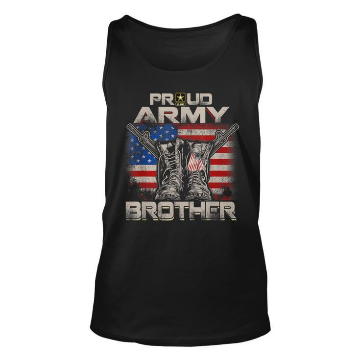 Proud Army Brother America Flag Us Military Pride  Unisex Tank Top