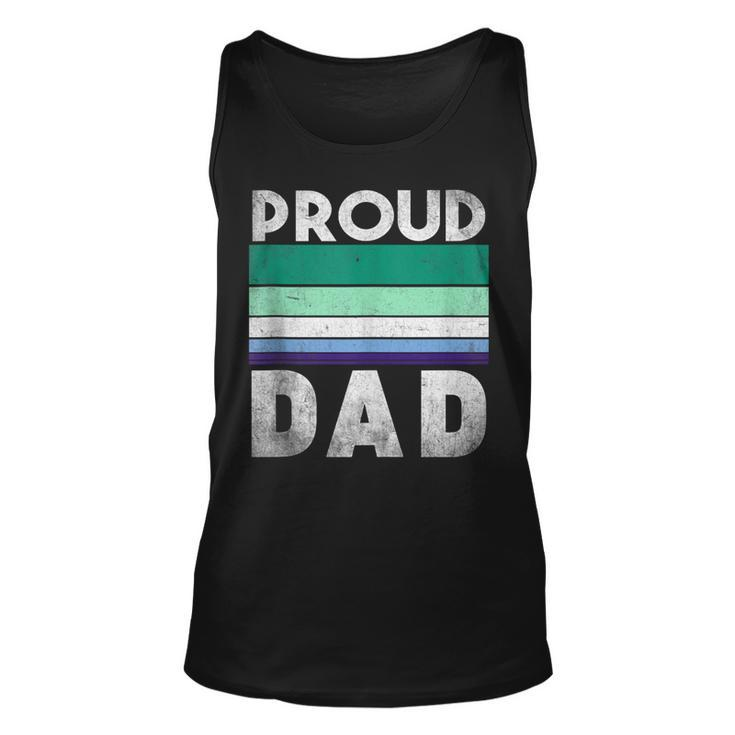 Proud Dad Mlm Pride Lgbt Ally Funny Gay Male Mlm Flag  Unisex Tank Top