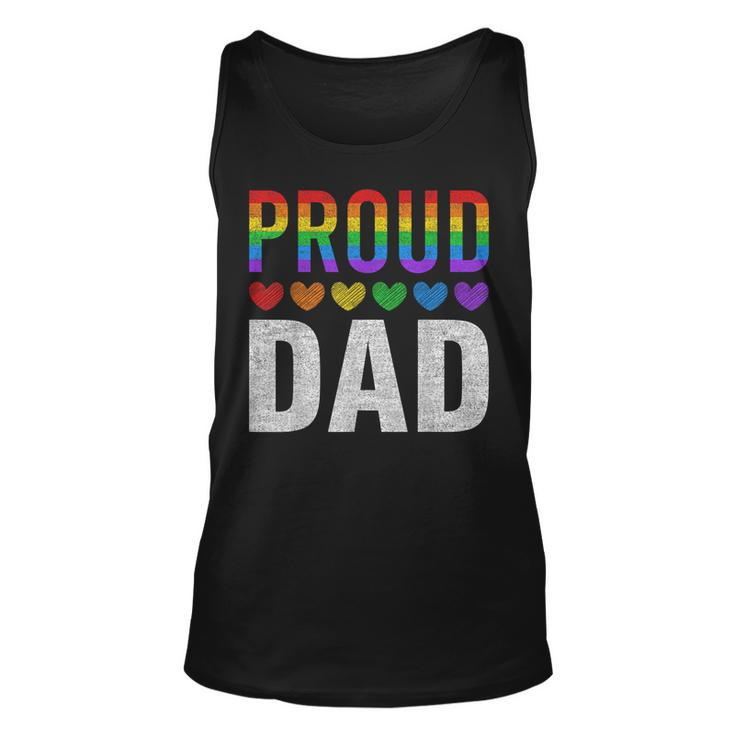Proud Dad Of Gay Lesbian Lgbt Family Matching Pride Ally  Unisex Tank Top
