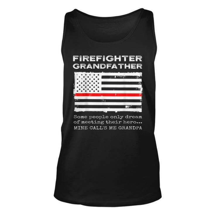 Proud Firefighter Grandfather Fireman Grandpa  Unisex Tank Top