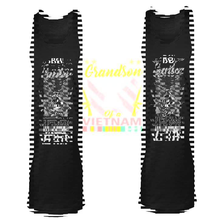 Proud Grandson Of A Vietnam Veteran Proud Vietnam Veterans Tank Top