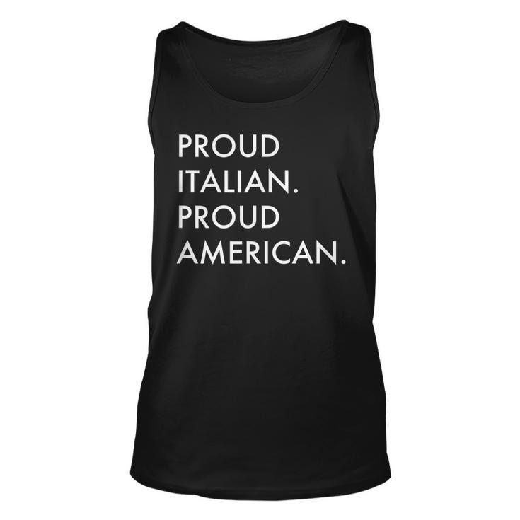 Proud Italian Proud American Love My Italy  Unisex Tank Top