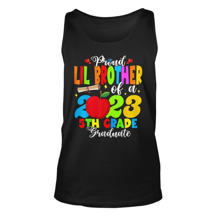 Proud Lil Brother Of A Class Of 2023 5Th Grade Graduate Unisex Tank Top
