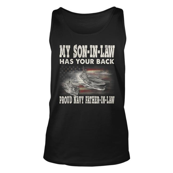 Proud Navy Fatherinlaw My Soninlaw Has Your Back Tank Top
