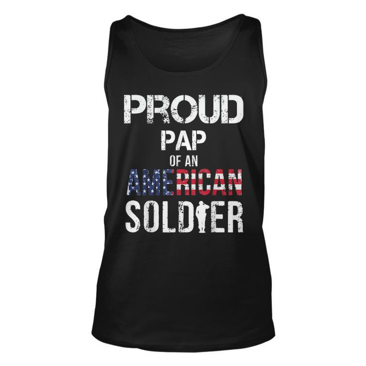 Proud Pap Of A Soldier  Army Family Gift Veteran Day  Unisex Tank Top