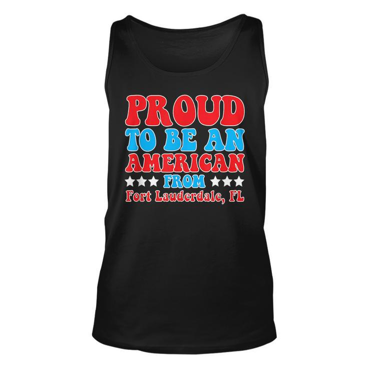 Proud To Be An American From Fort Lauderdale Florida  Unisex Tank Top
