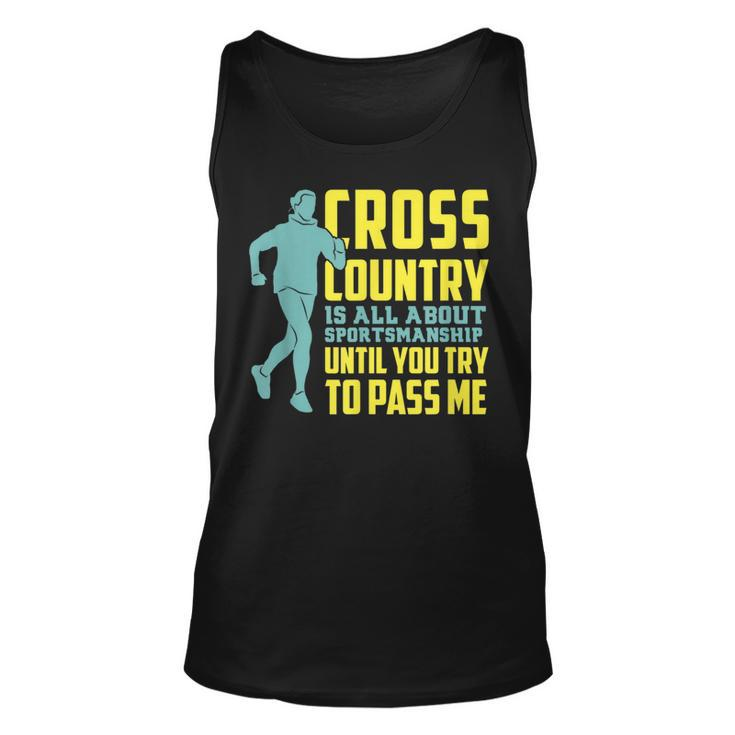 Provoking Cross Country Running Motivational Pun  Unisex Tank Top