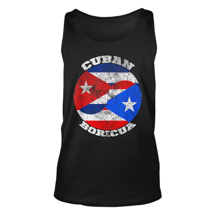 Puerto Rico And Cuba Flag Half Boricua Half Cuban Tank Top