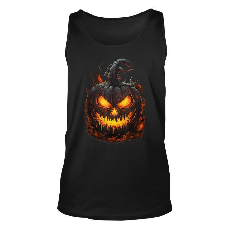 Pumpkin Scary Spooky Halloween Costume For Woman Adults Tank Top