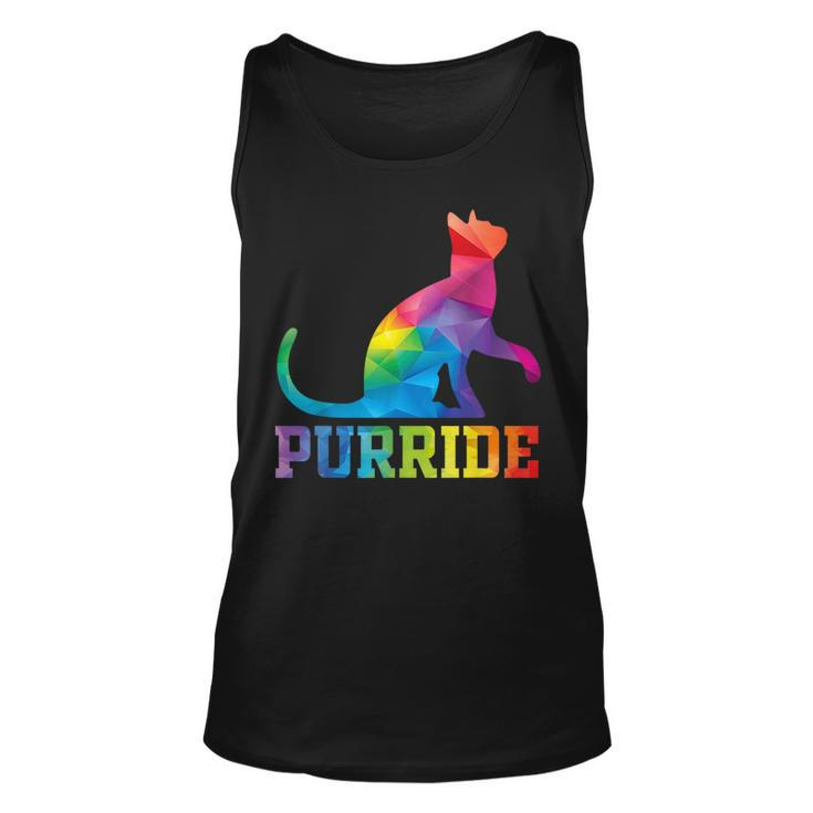 Purride Cat Gay Pride Lgbt Month 2023 Lgbt Love Cat Gift  Unisex Tank Top