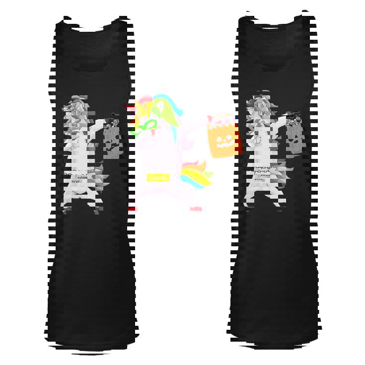 Quarantine Dabbing Unicorn Dab Dance Halloween Unicorn Tank Top