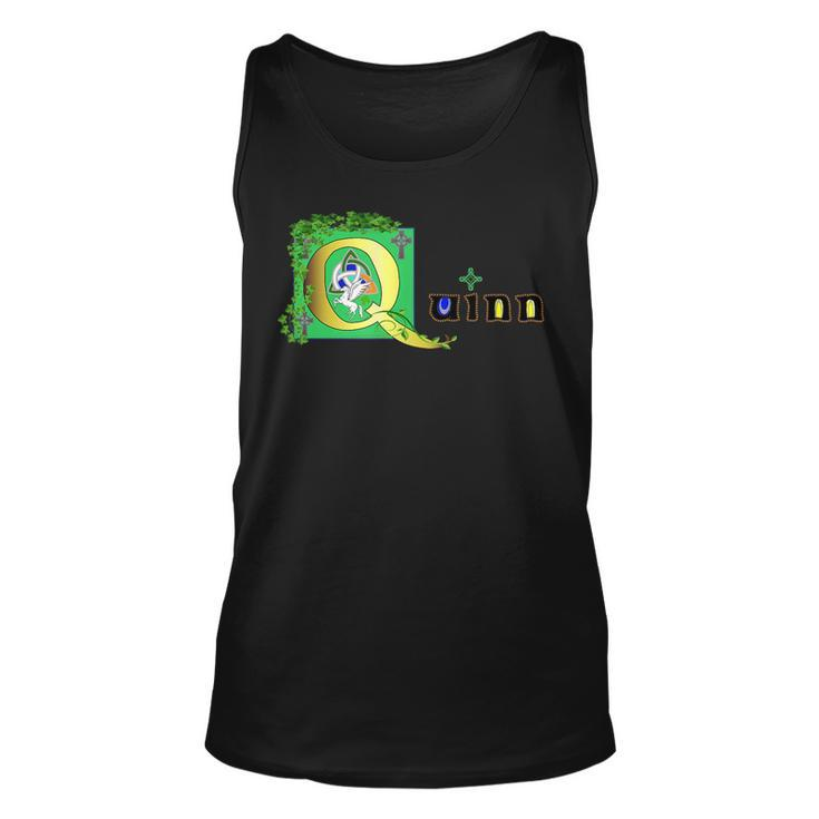 Quinn Family Name In A Celtic Illuminated Letter Style Unisex Tank Top