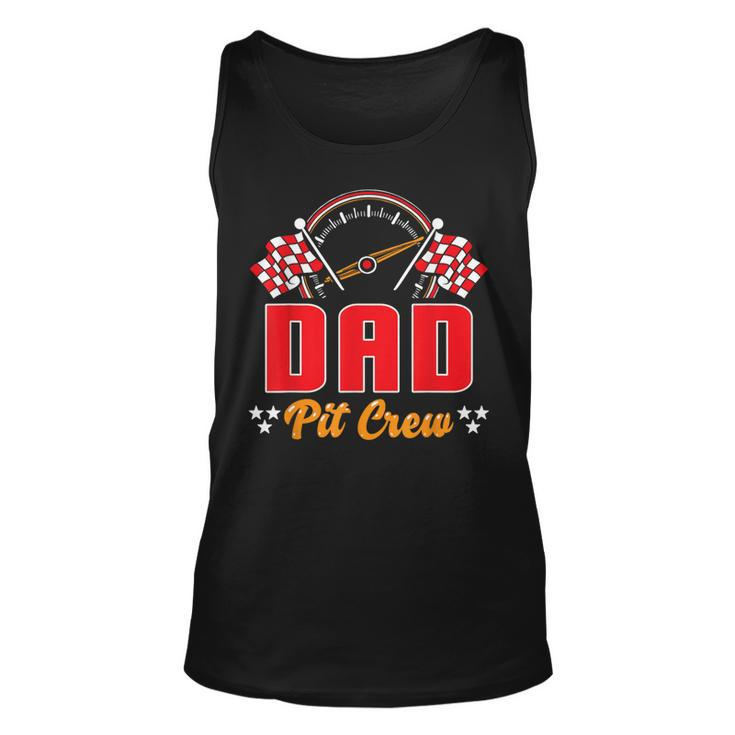 Race Car Birthday Party Matching Family Dad Pit Crew Tank Top