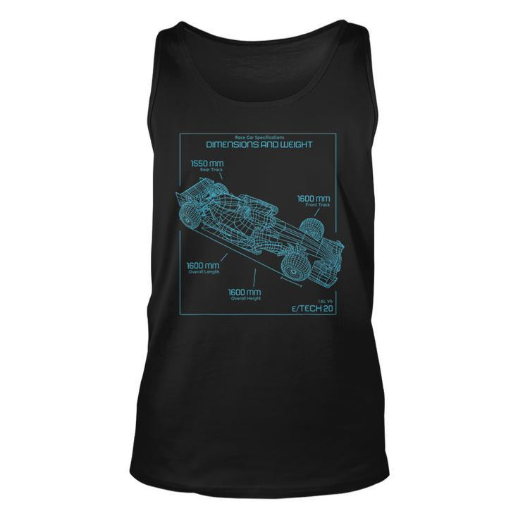 Racing Car Specifications Racing Funny Gifts Unisex Tank Top