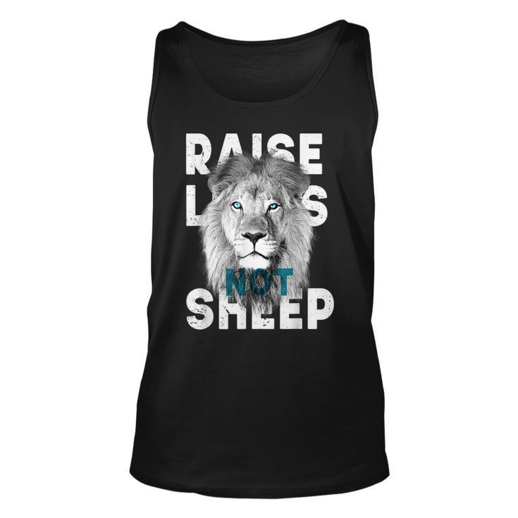 Raise Lions Not Sheep American Patriotic  Unisex Tank Top