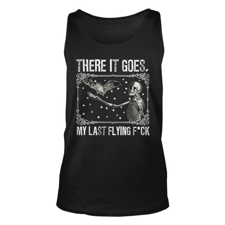 There It Goes My Last Flying Fuck Skeleton Halloween Tank Top