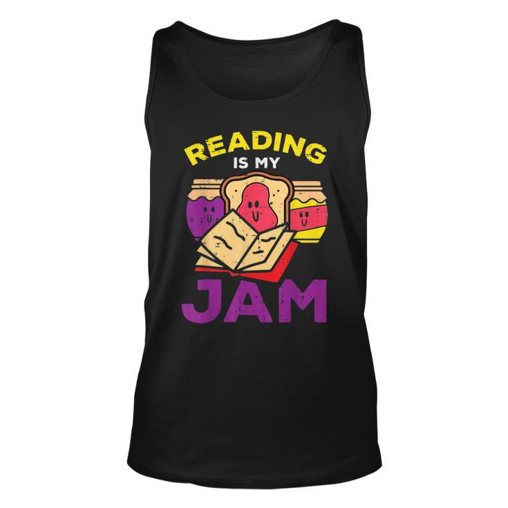 Reading Book Jam Toast Food Pun Bookworm Librarian Reading  Tank Top