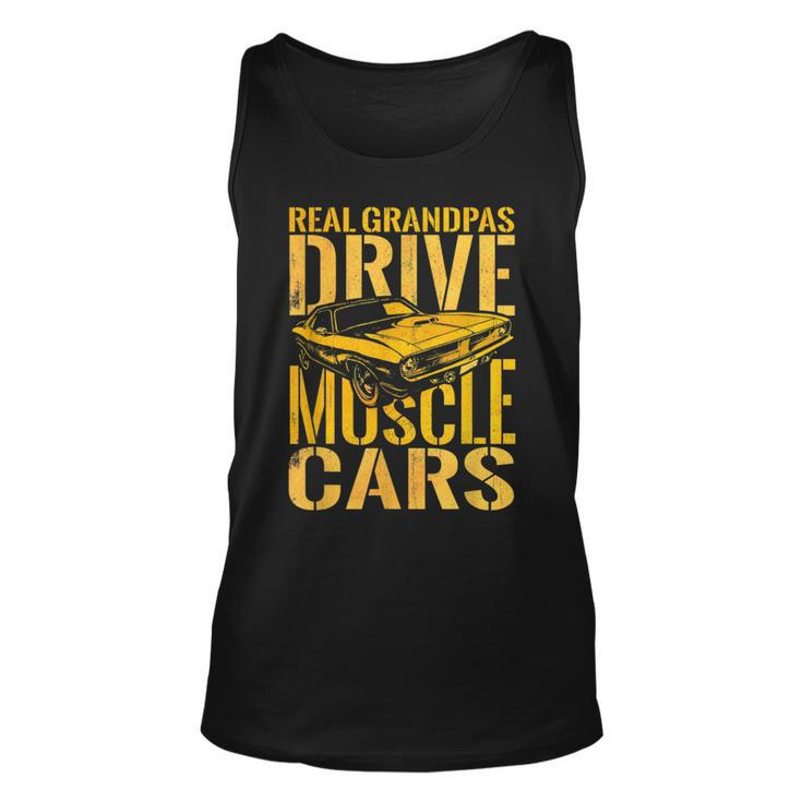 Real Grandpas Drive Muscle Cars Retro Classic Muscle Car Cars Tank Top