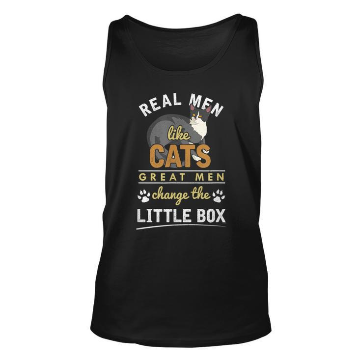 Real Men Like Cats Pets Cat Dad Funny T Unisex Tank Top
