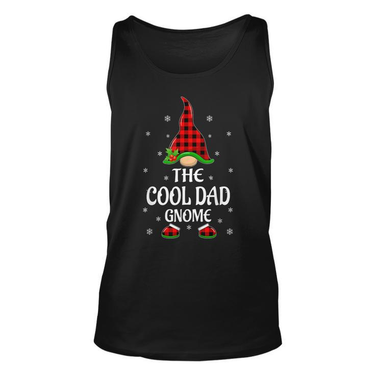 Red Buffalo Plaid Matching The Cool Dad Gnome Christmas  Unisex Tank Top