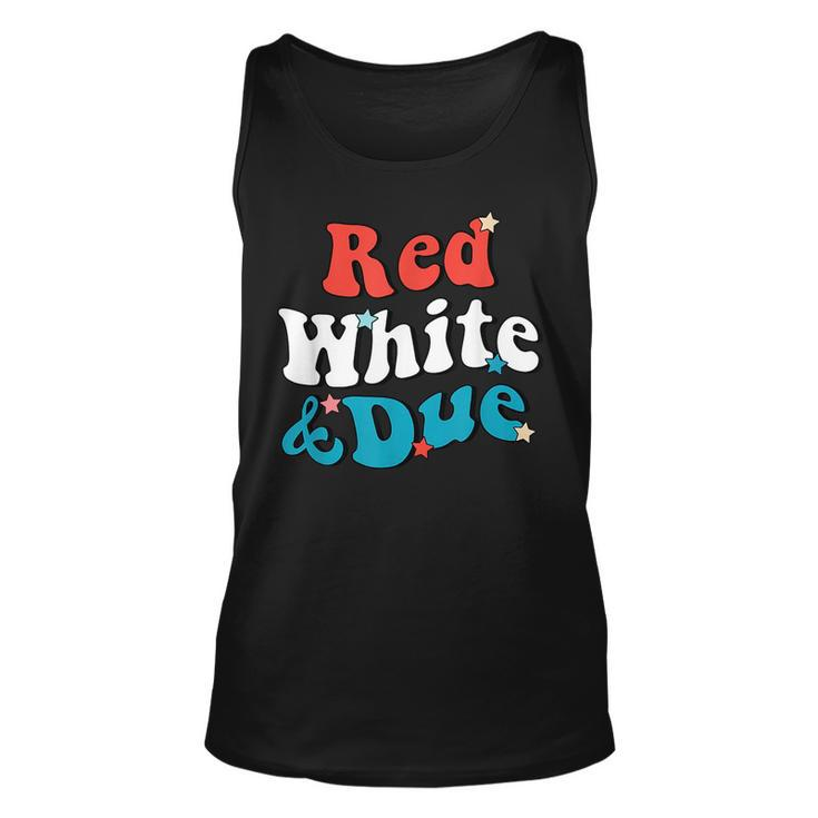 Red White And Due 4Th Of July Usa Baby Reveal American  Unisex Tank Top