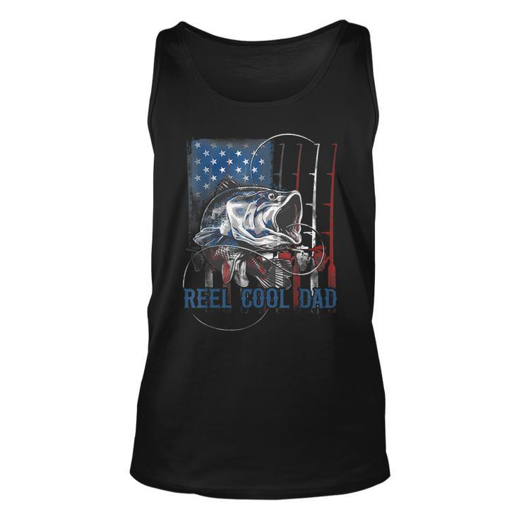 Reel Cool Dad Fishing Fathers Day Gift 4Th Of July Dad Joke  Unisex Tank Top