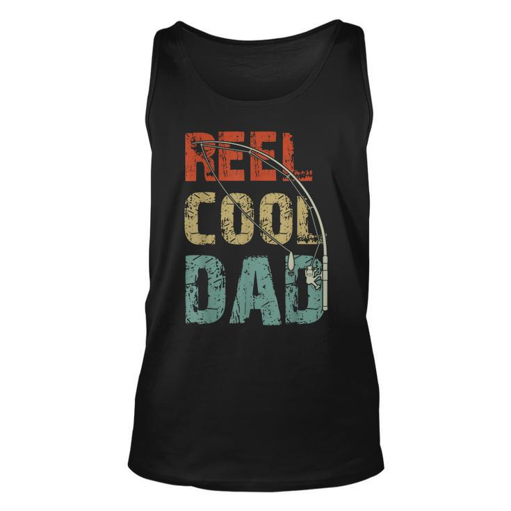 Reel Cool Dad Funny Fishing Fathers Day Fisherman Daddy Unisex Tank Top