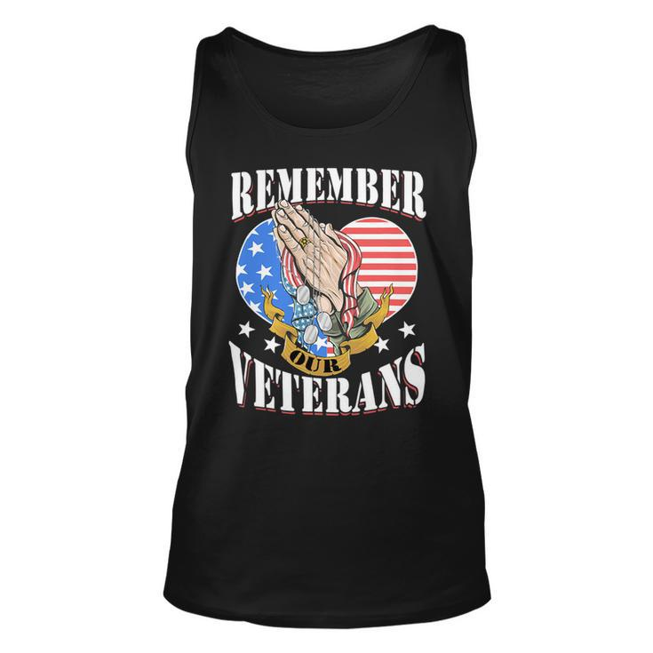 Rememner Our Veterans Us Flag For Veteran Day Unisex Tank Top