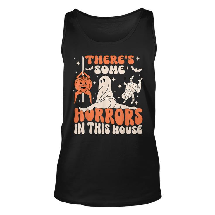 There's Some Horrors In This House Halloween Pumpkin Ghost Tank Top