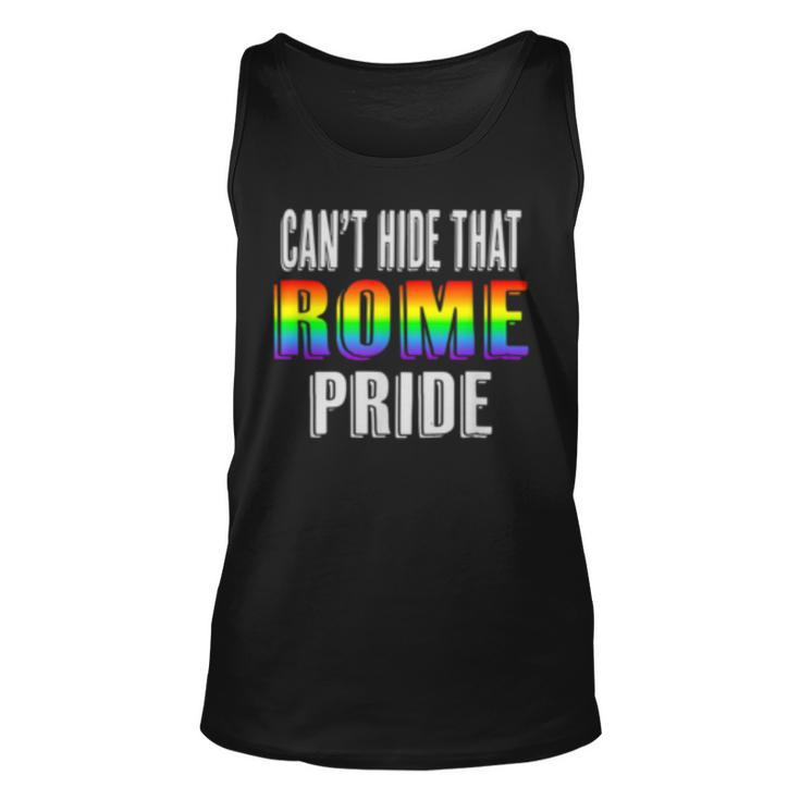 Retro 70S 80S Style Cant Hide That Rome Gay Pride  Unisex Tank Top