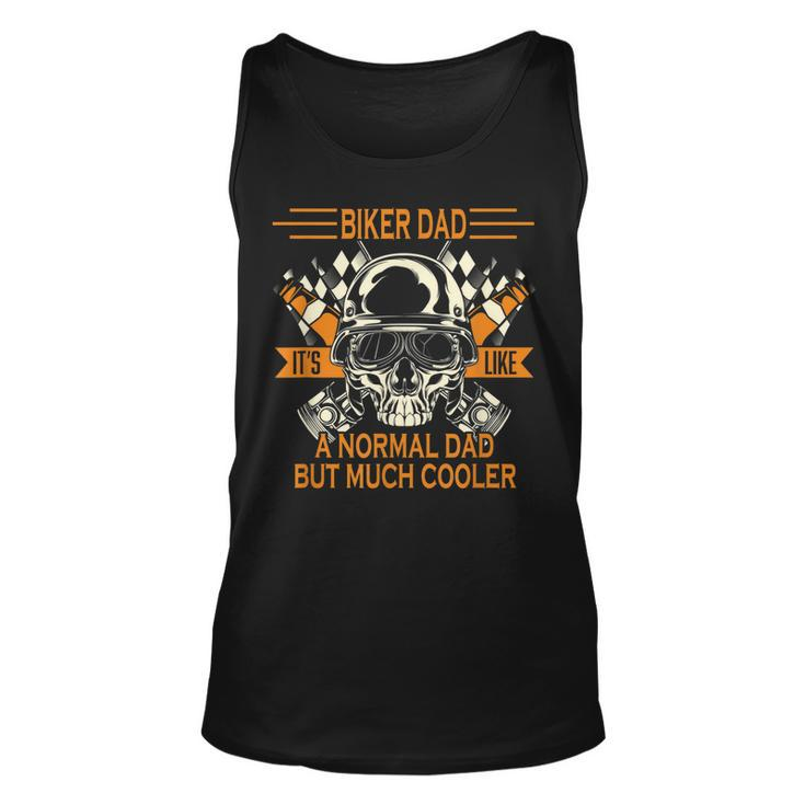 Retro Biker Dad Motorcycle Fathers Day For Biker Tank Top