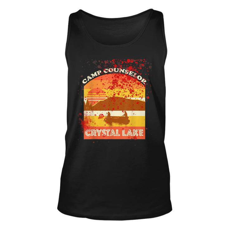 Retro Camp Counselor Crystal Lake With Blood Stains Counselor Tank Top
