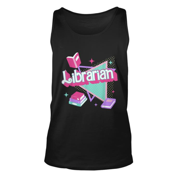 Retro Librarian 90S Library Staff Back To School Reading Tank Top