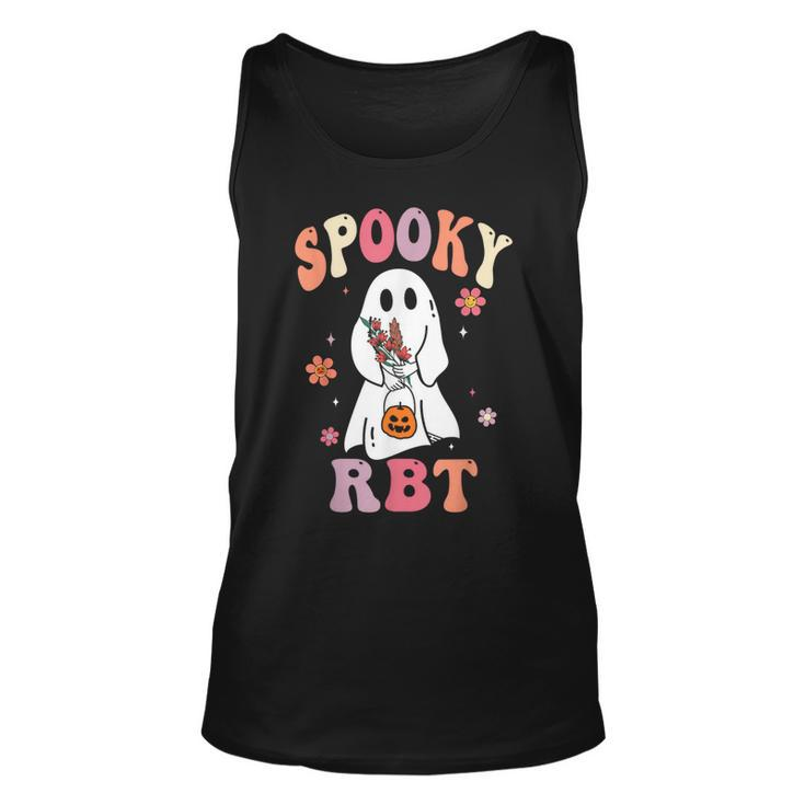 Retro Spooky Rbt Behavior Technician Halloween Rbt Therapist Tank Top