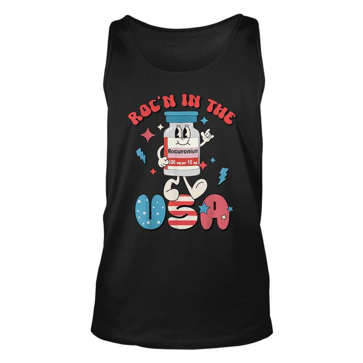 Retro Vial Rocn In The Usa Happy 4Th Of July Vibes Usa Tank Top