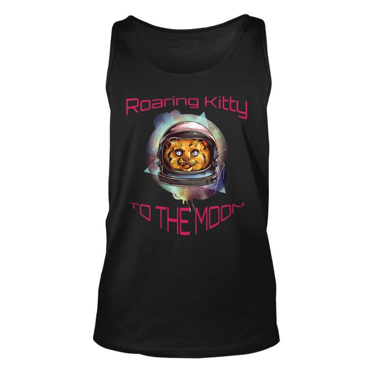 Roaring Kitty Astronaut To The Moon Unisex Tank Top