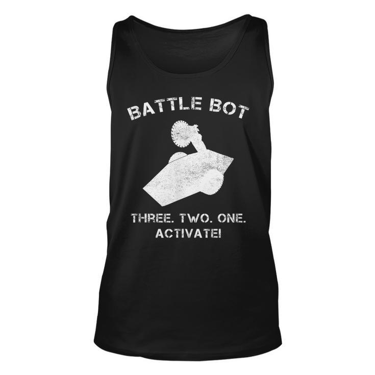 Robot Combat Fighting Battle Bot Three Two One Activate Tank Top